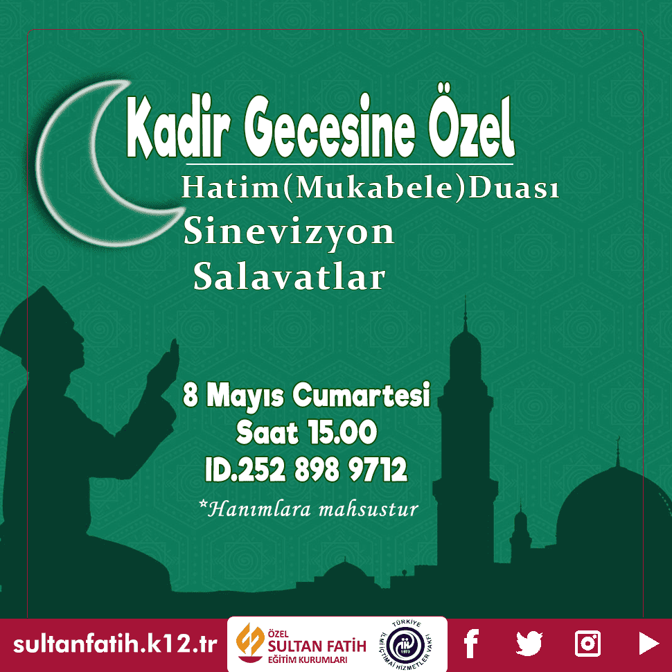 KADİR GECESİ PROGRAMI