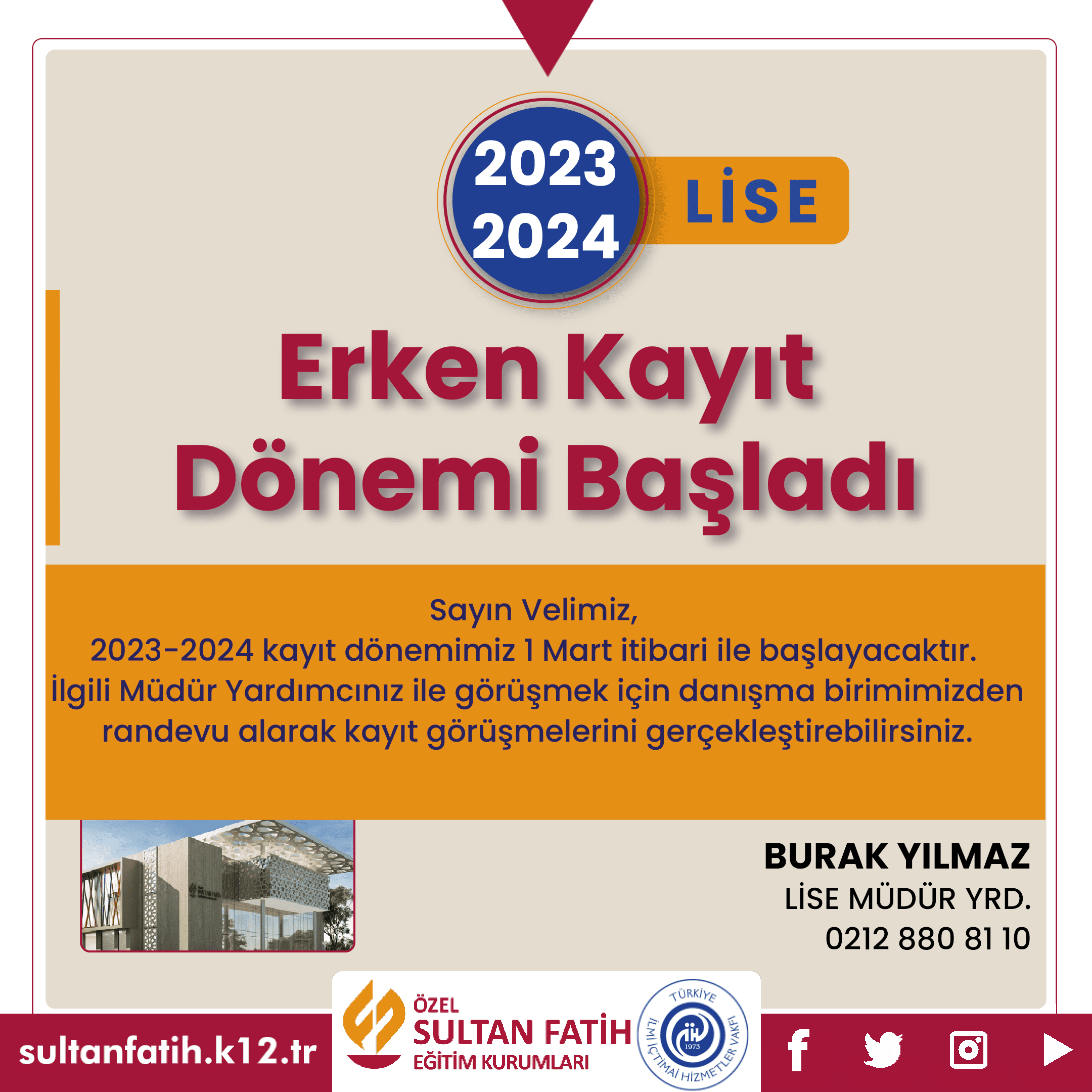 Lise Erken Kayıt Dönemi